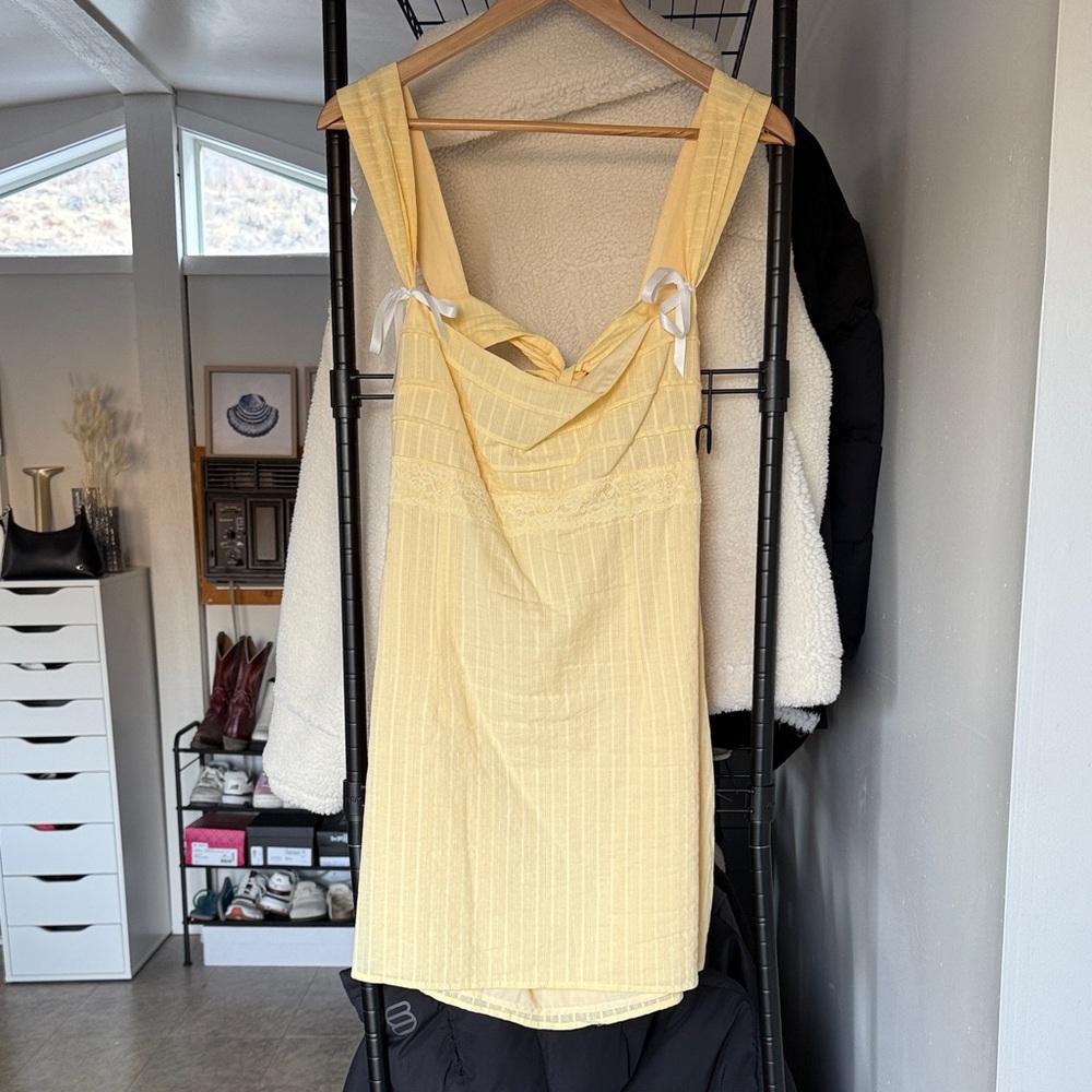 Beginning Boutique Yellow Mini Dress